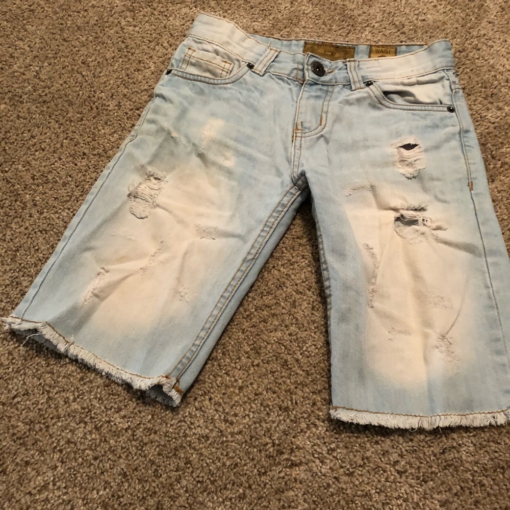 Distressed Jean shorts